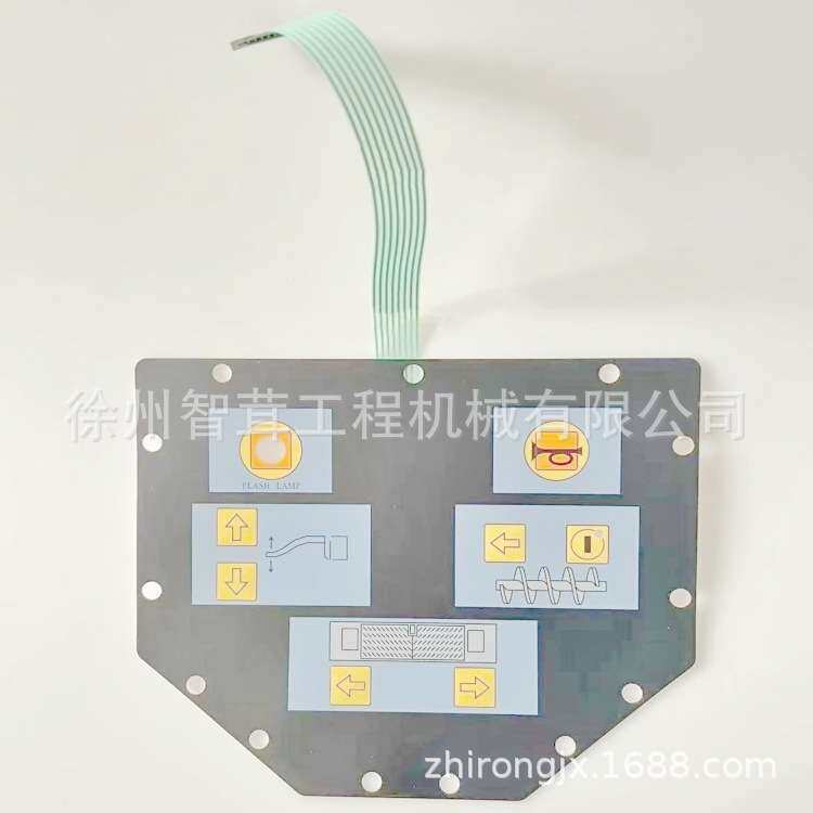 长城摊铺机边控盒贴膜  按键一体式贴膜  摊铺机配件