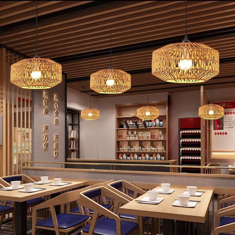 麻绳吊灯工业风铁艺餐厅酒吧服装烧烤店装饰店铺商用灯具吸顶灯