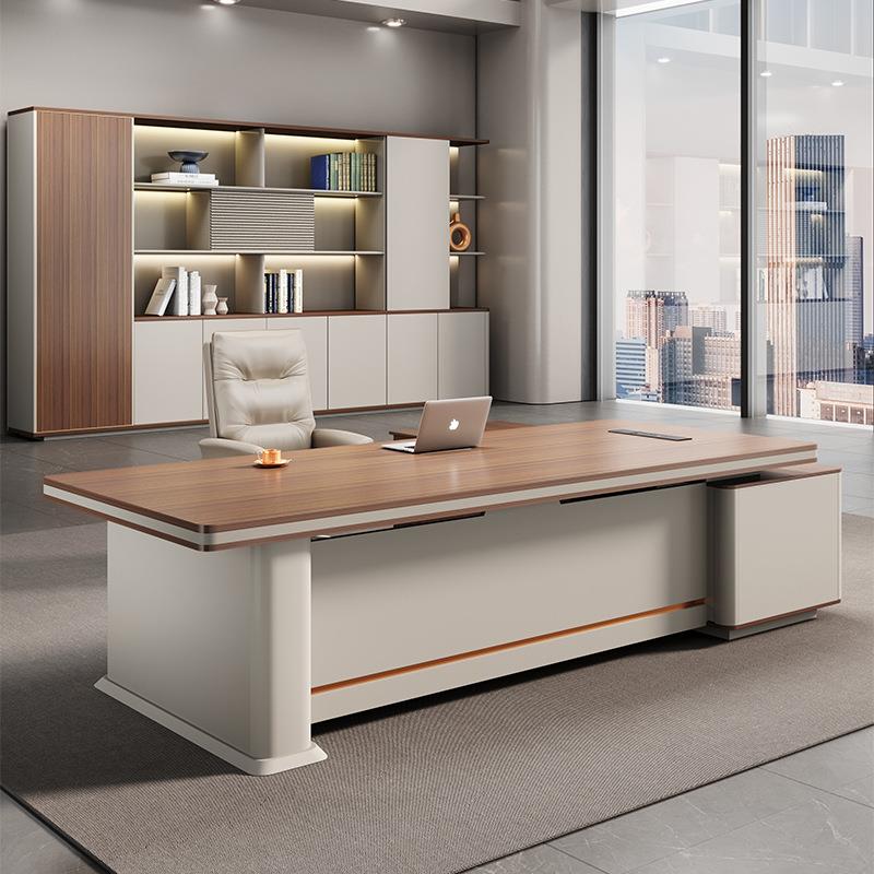 办公家具老板桌办公桌椅组合简约现代轻奢家具大班台主管经理桌子
