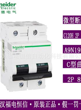 C120H梅兰日兰微型断路器C120H 2P C80A空气开关原装现货A9N19809