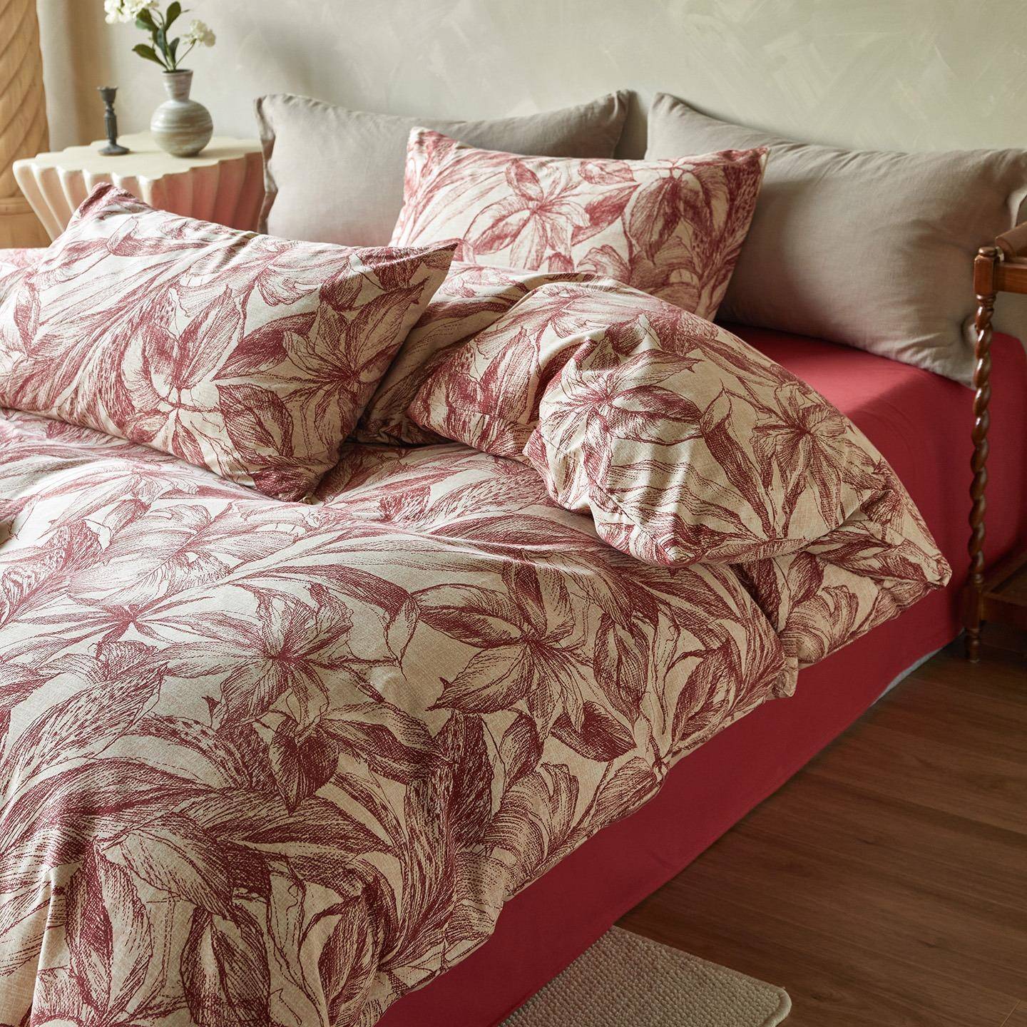 法式复古纯棉磨毛四件套全棉床上用品加厚床单绿色被套三件套床笠