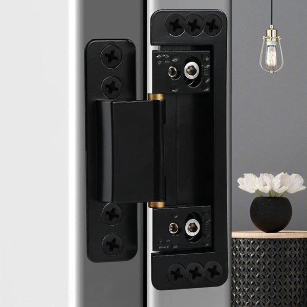 隐形门合页窄边框玻璃型材极窄铝木门无框门侧隐二维可调三维铰链