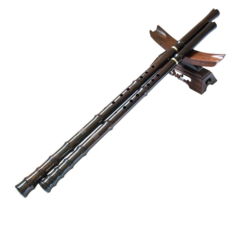 红木箫高档专业演奏八p孔G调2节戈建明亲制高级黑紫檀吹箫洞萧乐