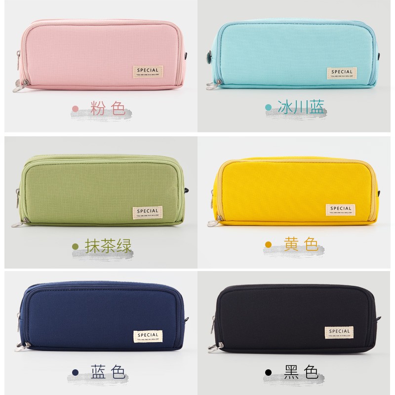 少女心可爱笔袋日系潮oins简约大容量小学生初中学生文具铅笔盒