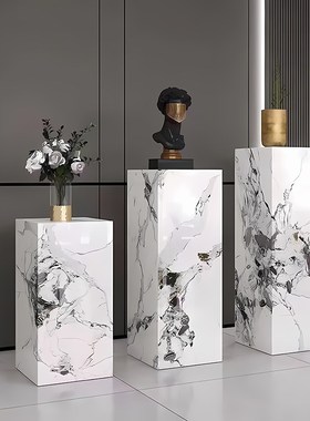 岩板底座落地摆件轻奢高档客厅大理石底座O底座增高台展台展示架