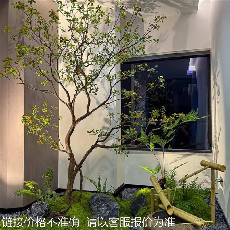 精品海岛春花g绿植造景橱窗植物室内彷真榕树装饰大型假树简约景
