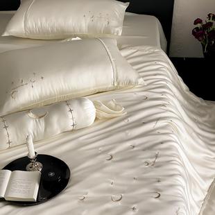 莱赛尔丝滑裸睡被套 60支LF级兰精天丝刺绣四件套夏季 星月神话