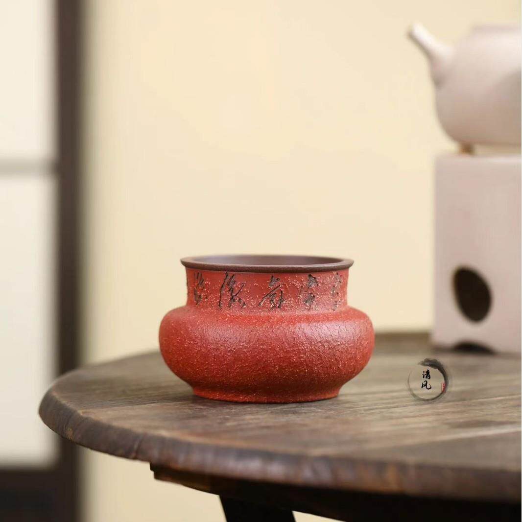 宜兴紫砂【茶洗水盂】全纯手工大号陶瓷小号废水缸笔茶渣茶具配件