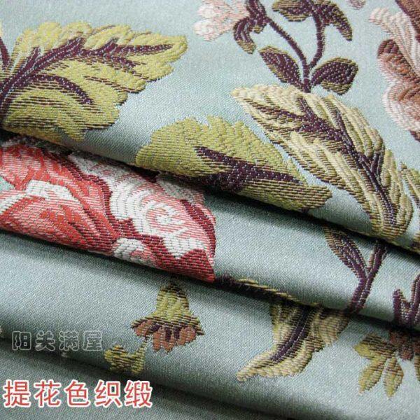 桌布车套缎装饰布艺花田园面料布料高档提做缎色织沙发套欧式座套