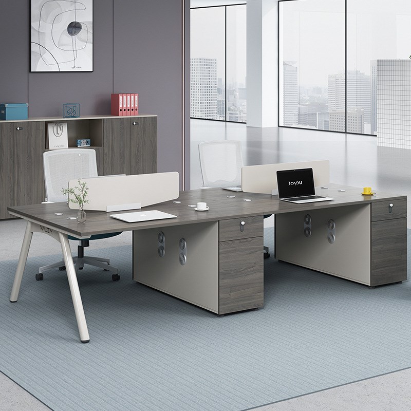 职员办公桌椅组合6人位简约现公室M屏风单人4人隔断工