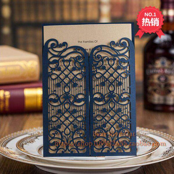 贺卡商务邀请函镂空定制 可张出口创意 结婚请柬 30请帖喜帖欧式