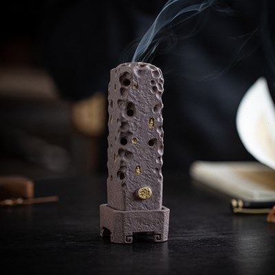 禅意线香炉带盖家用室内陶瓷复古香插香座香托创意香薰炉香道摆件,家居饰品,香薰炉,淘宝优惠券,粉丝福利购,淘宝优惠卷