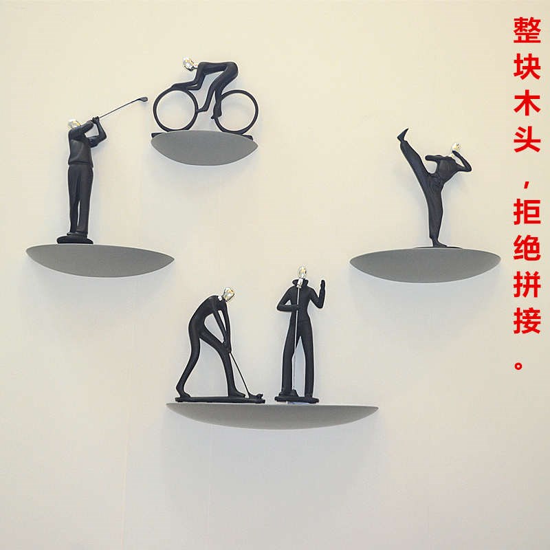 墙上置物架灰色实木半圆形隔w板花架书架实木壁挂装饰店铺展览架