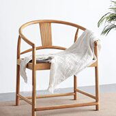 实木圈椅新中式 太师椅椅茶老榆木茶室主民宿人椅子椅禅意客三件套