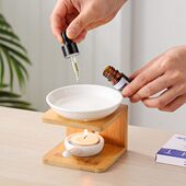 家居香薰灯精油炉小号司 旅行带蜡烛台熏香炉青助眠携可迷你款