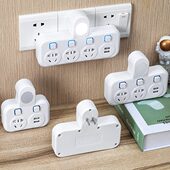 功能夜灯两脚插头多用usb分控充电智能转换器无线插座带开关插排