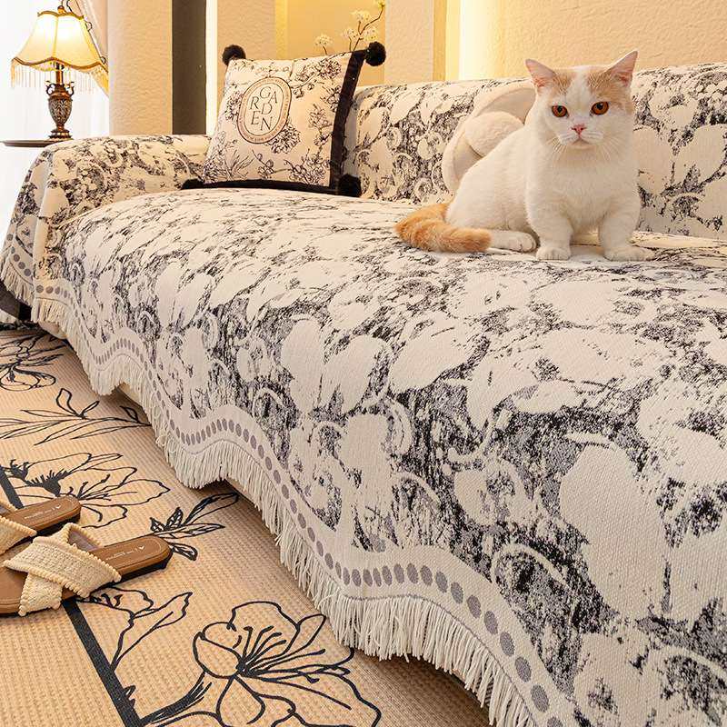 沙发盖布四季通用防滑雪尼尔沙发巾一片式全盖毯轻奢沙发套罩,电子元器件市场,其它元器件,淘宝优惠券,粉丝福利购,淘宝优惠卷