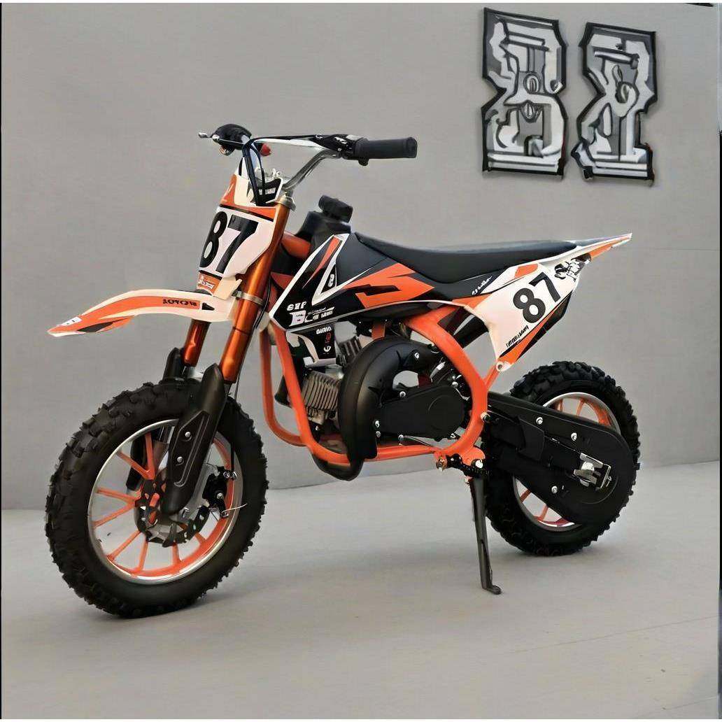新款儿童KTM二冲汽油越野车成人49CC赛道小型摩托两轮山地车