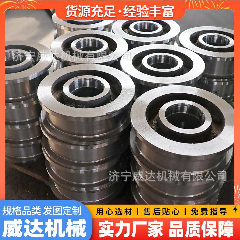 300mm矿车轮钢轨运输用铸钢矿车轮对3吨承载单边双边轮火车轨道轮