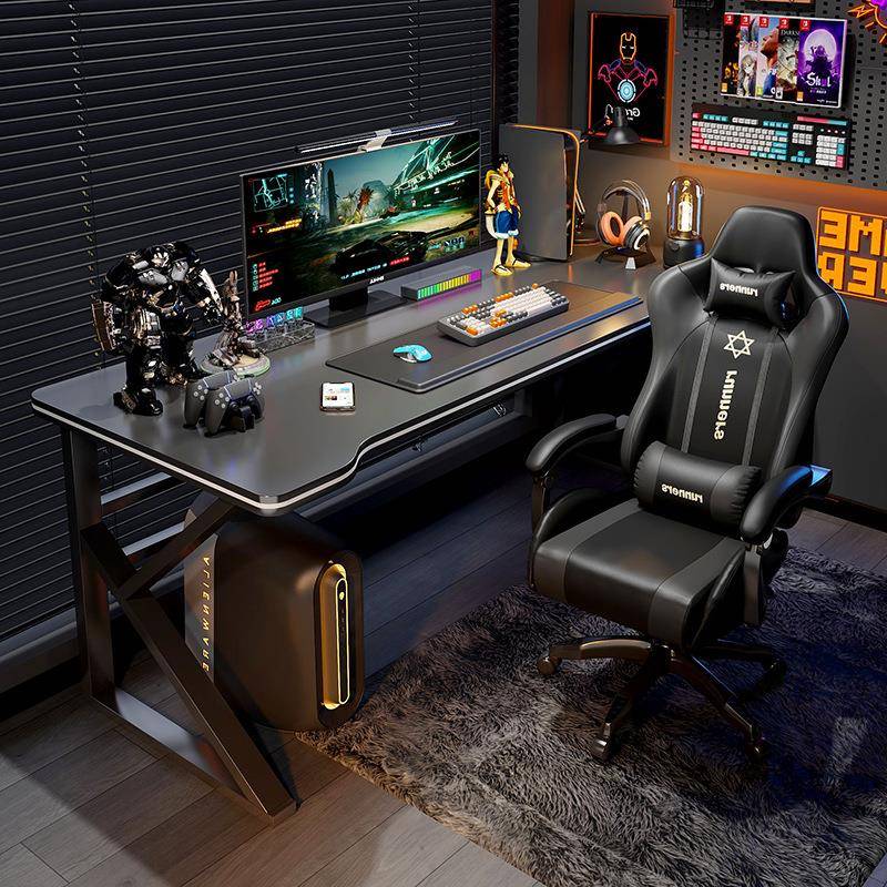 家用电竞桌椅套装台式电脑桌书桌卧室办公桌子简易学生写字学习桌