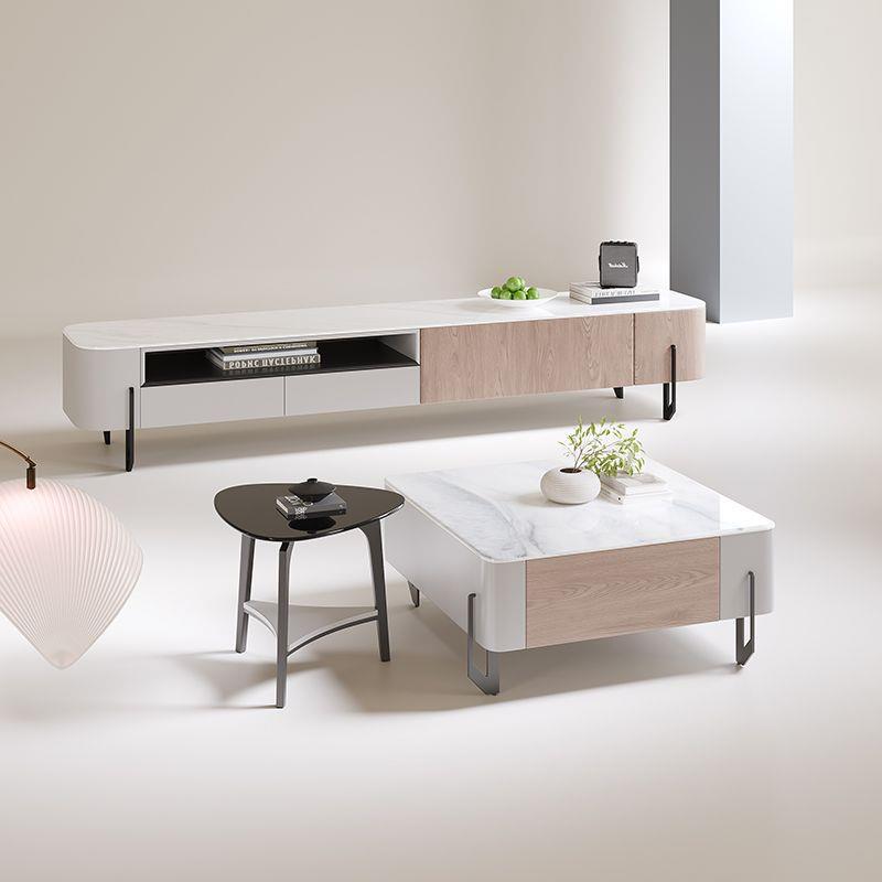 意式轻奢岩板茶几电视柜组合家用现代简约小户型客厅家具2025新款