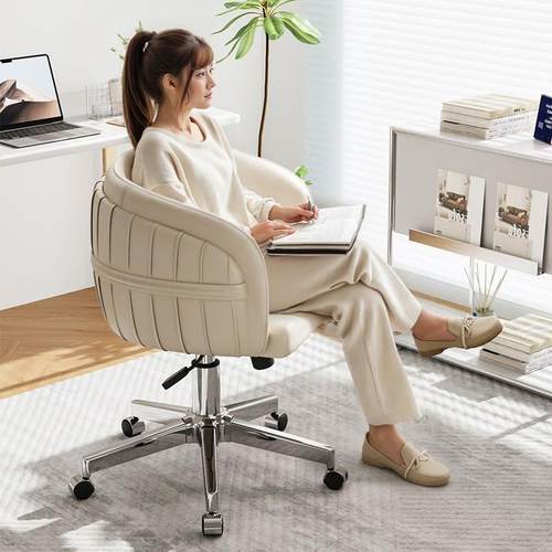 家用办公座椅可升降旋转单人电脑椅舒服久坐卧室靠背椅商用美甲椅