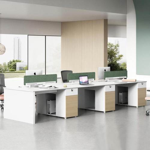 E0级办公桌组合员工位桌子卡座财务办公室4四6人位屏风职员办公桌