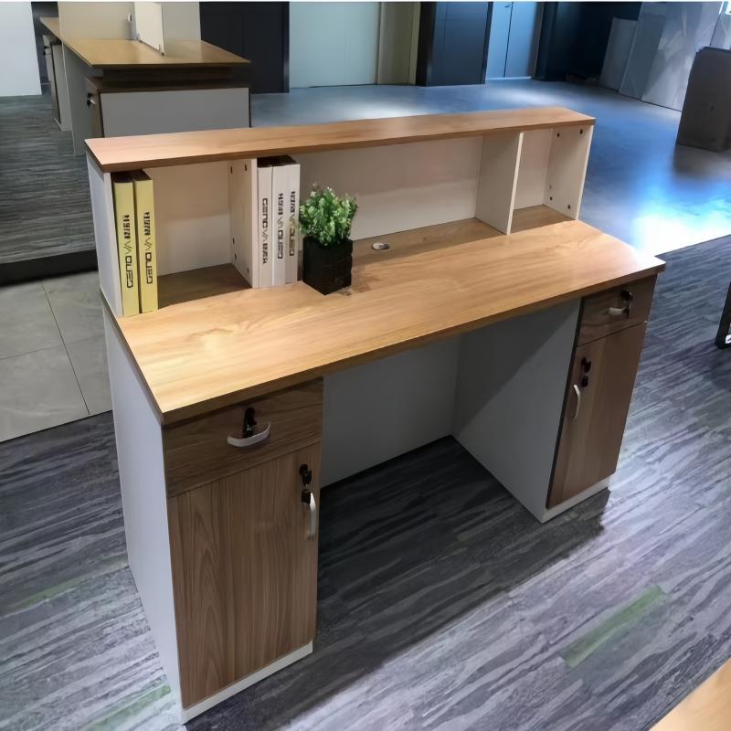 现代简约板式接待前台桌专业吧台桌收银台柜台家具