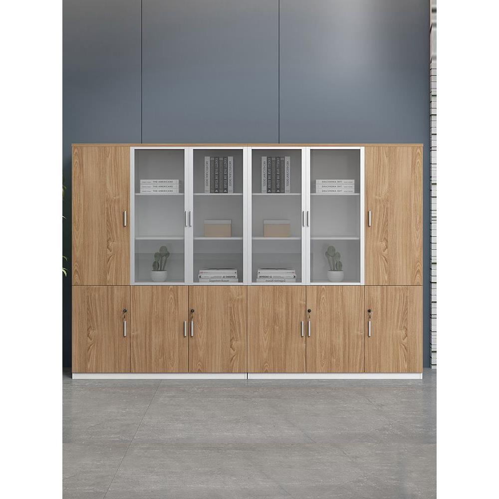 资料柜书柜小柜子储物档案柜文件柜木质办公室老板桌现代简约配套