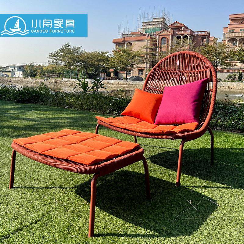 户外绳编吧椅庭院露天餐厅酒吧别墅民宿室外高脚凳咖啡厅吧台椅子