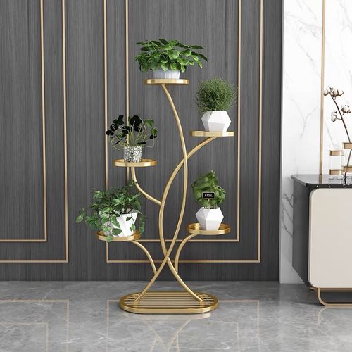 轻奢万向轮花架子j客厅室内家用阳台置物架多层绿萝植物摆放花盆