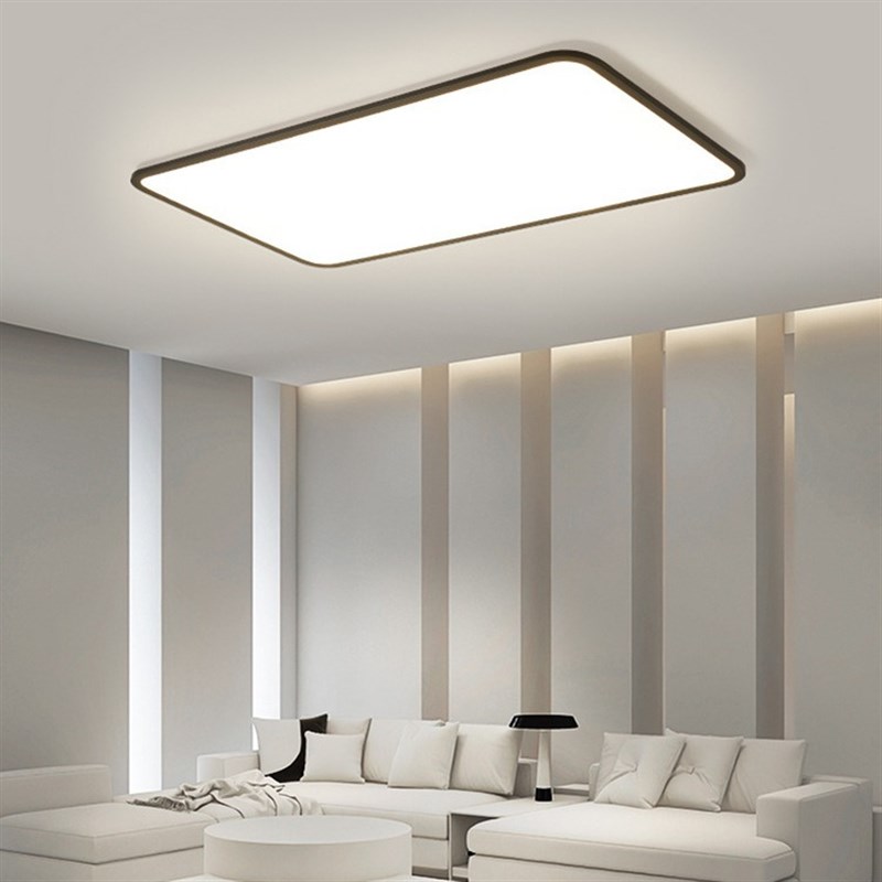 客厅灯超薄现代i简约大气大灯大厅主灯白色1cm极简长方形吸顶灯