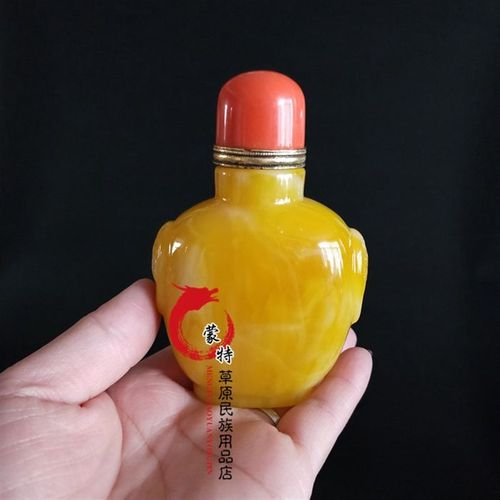 鼻烟壶 蒙古族鼻烟壶 内蒙x古特色工艺品仿羊脂玉鼻烟壶包邮可批