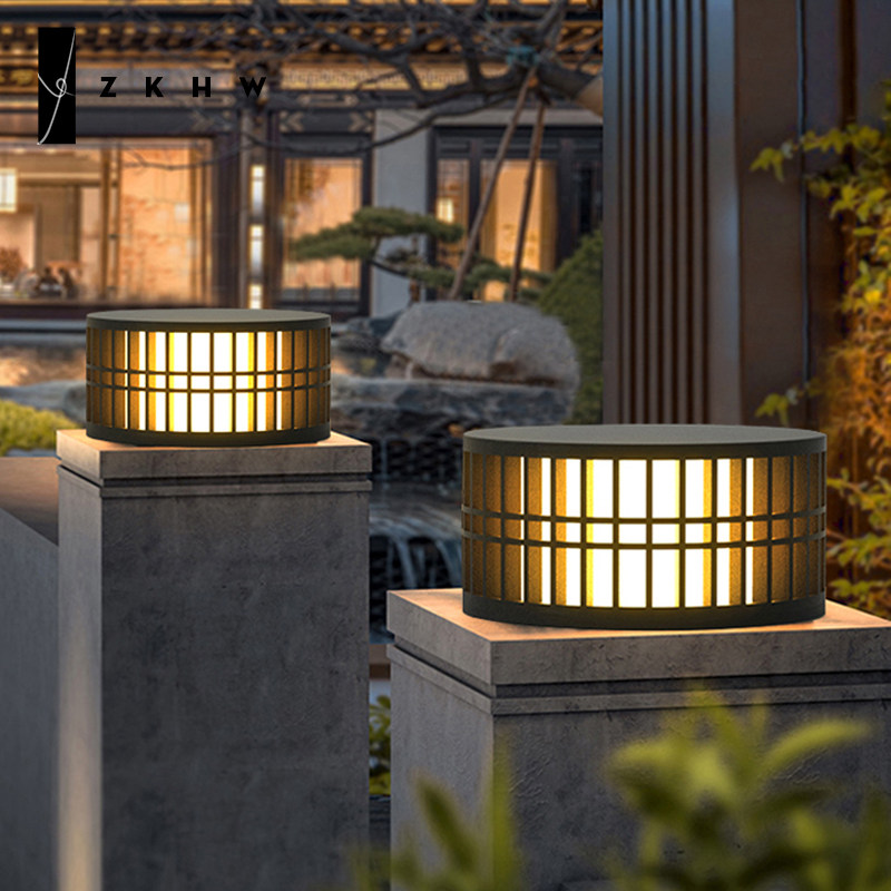 太阳能柱头灯户外防n水别墅庭院围墙柱子灯墙头灯花园景观围栏灯