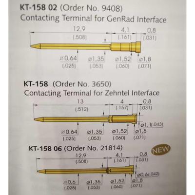 华融探针接口引脚Kt158 02英坤测试引脚Kt-158-06接口引脚Kt158接
