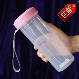 带刻度Z 奶昔俱乐部专用奶昔杯 绿色 粉色 加厚升级 摇摇杯600ml