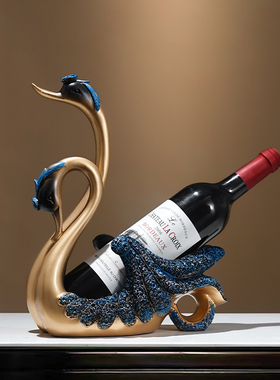 创意天鹅红酒托酒架置物架酒柜摆件葡H萄酒架家居客厅餐边柜装饰