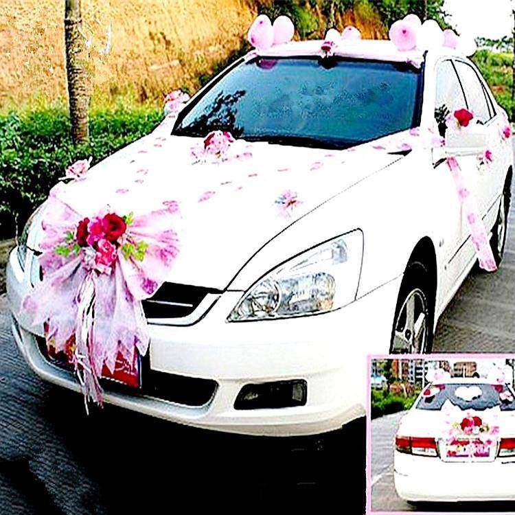 厂家货源创意款韩式婚车装饰布置结婚用品花蝴蝶结套装F浪漫