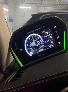 SDAO汽车改装DEFI多功能obd液晶仪表转速涡轮水温油温油压速度表