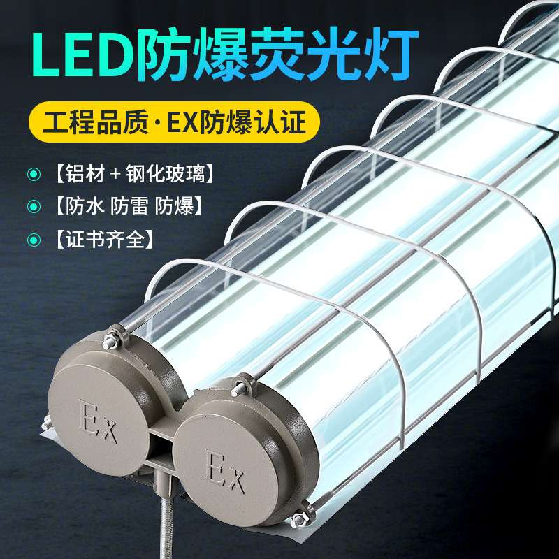 led防爆灯管 厂家双管防爆灯外壳车间仓库照明应急1米2单管防爆灯