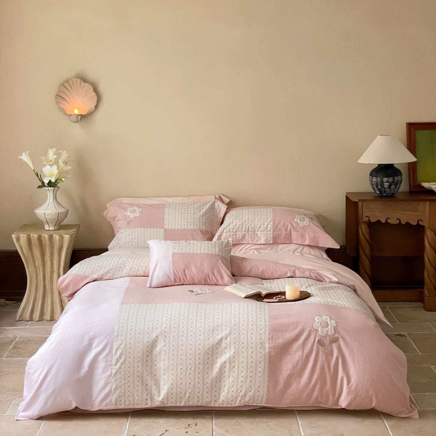 2025新款百家布全棉水洗棉印花绣花拼接款四件套四季可用被套床单,电子元器件市场,其它元器件,淘宝优惠券,粉丝福利购,淘宝优惠卷