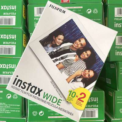 2P80拍立得wide300/210/Wide 宽幅白边相纸20张 5寸通用一次成像