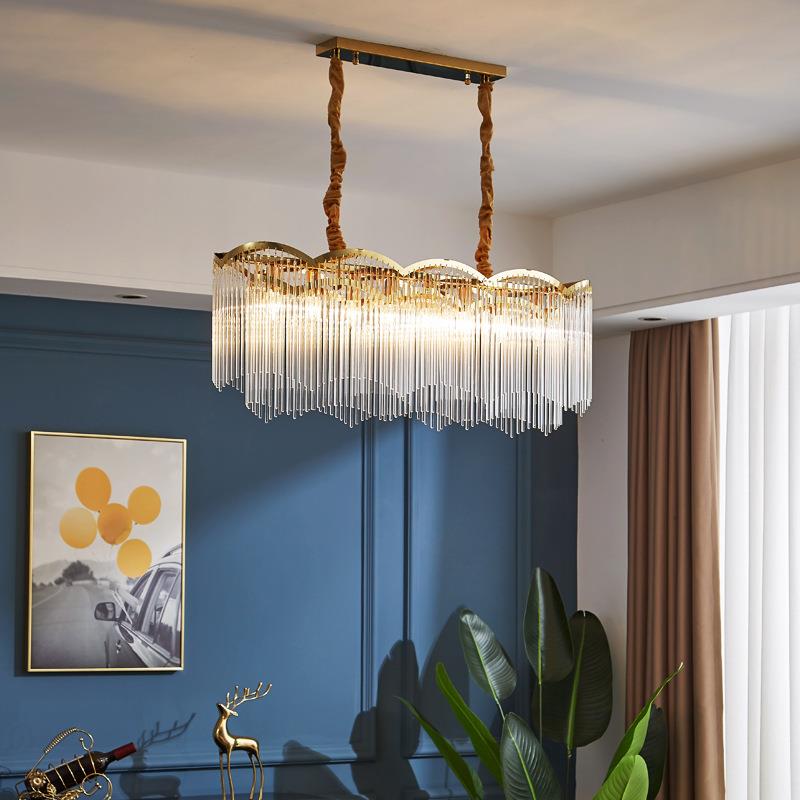 意式轻奢水晶吊灯简约大气客厅灯设计师样板间咖啡厅酒店创意吊灯