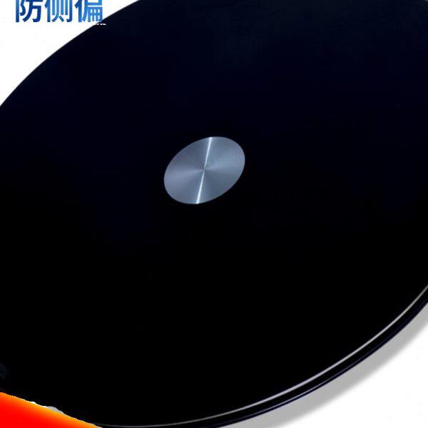 餐桌钢化玻璃转盘家用黑色白色烤漆转台酒店旋转圆形玻璃饭桌台面