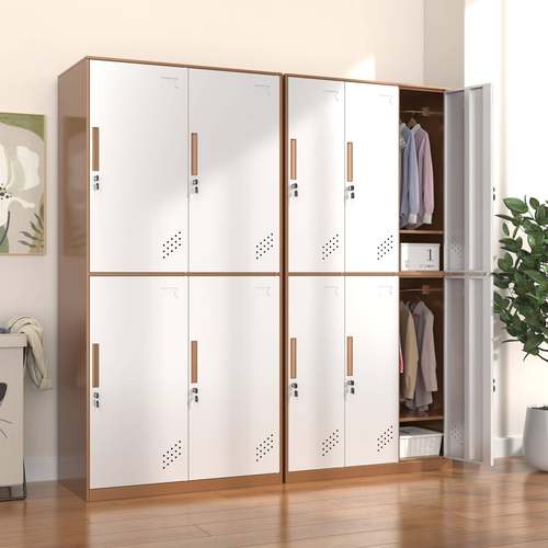 跨境拆装更衣柜铁皮员工储物柜宿舍健身房浴室钢制带锁多门换衣柜