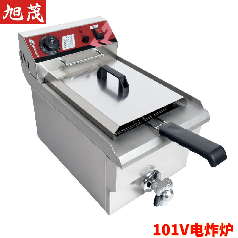 旭茂西厨商用加厚油盆不锈钢油炸锅家用炸薯条单缸101V台湾电炸炉,清洗/食品/商业设备,炸炉/油炸机,淘宝优惠券,粉丝福利购,淘宝优惠卷