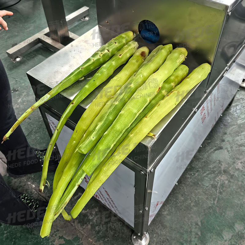 火锅菜莴苣削皮切条机莴苣莴笋加工流水线自动莴笋贡菜切条机