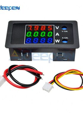 DC 100V 10A 1000W Digital Voltmeter Ammeter Wattmeter 4 dig
