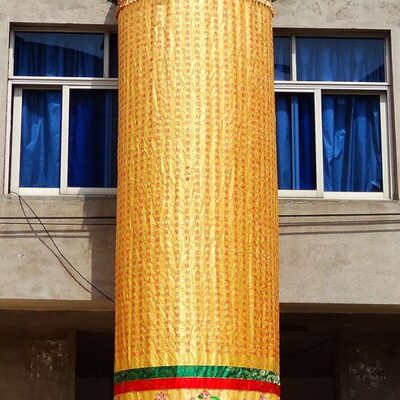 佛家大殿刺绣经幢圆幢1-12米法幢愣严咒佛幢经幡挂幡可按要求定做