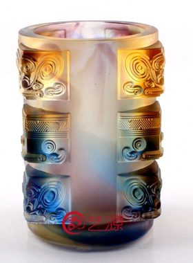 艺源琉璃节节高笔筒摆件工艺品创意家居饰品教师老师升迁生日礼物